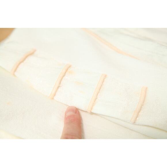 Vintage Small M Dress White Cottagecore Victorian Romantic Boho 90s Maxi FLAW - Picture 16 of 16